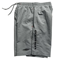 Umbro Grey and Black Shell Trackpant Shorts (M)
