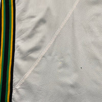 And1 Vintage y2k Kingston Jamaica Basketball Vest Jersey White Black Yellow and Green (XL)