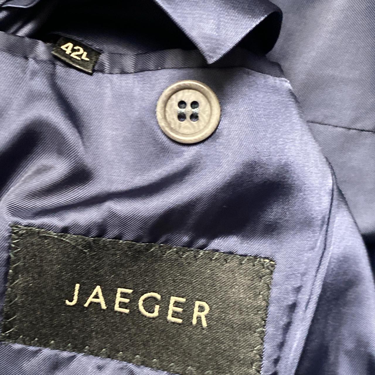 Jaegar Blue Full Suit Jacket and Trousers Two Piece (L)
