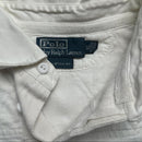 Polo Ralph Lauren White and Navy Rugby Polo Long Sleeve Shirt (XL)
