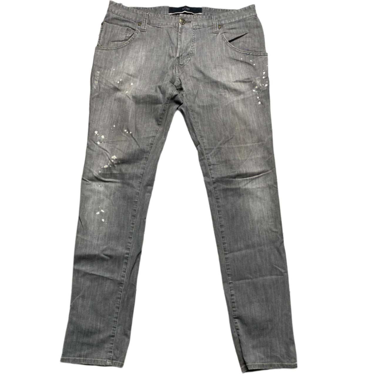 Armani Bleach Distressed Grey Jeans (38W)