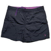 Polo Ralph Lauren Black and Purple Swim Shorts (M)