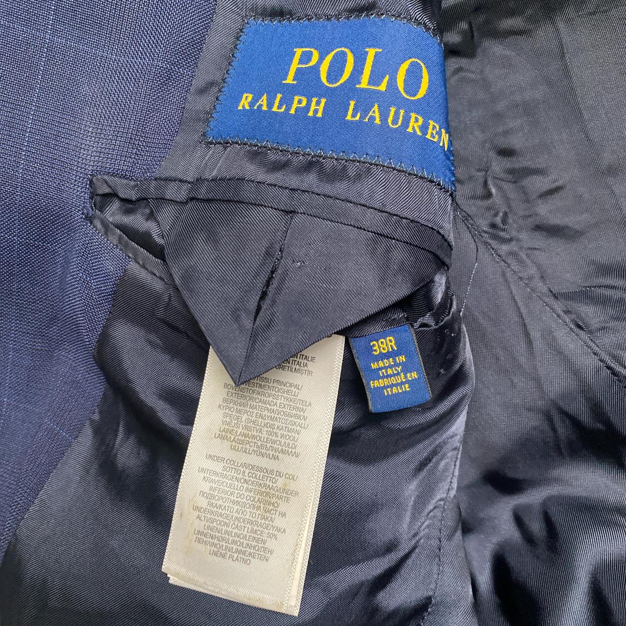 Polo Ralph Lauren Navy Pin Striped Full Two Piece Suit (M)