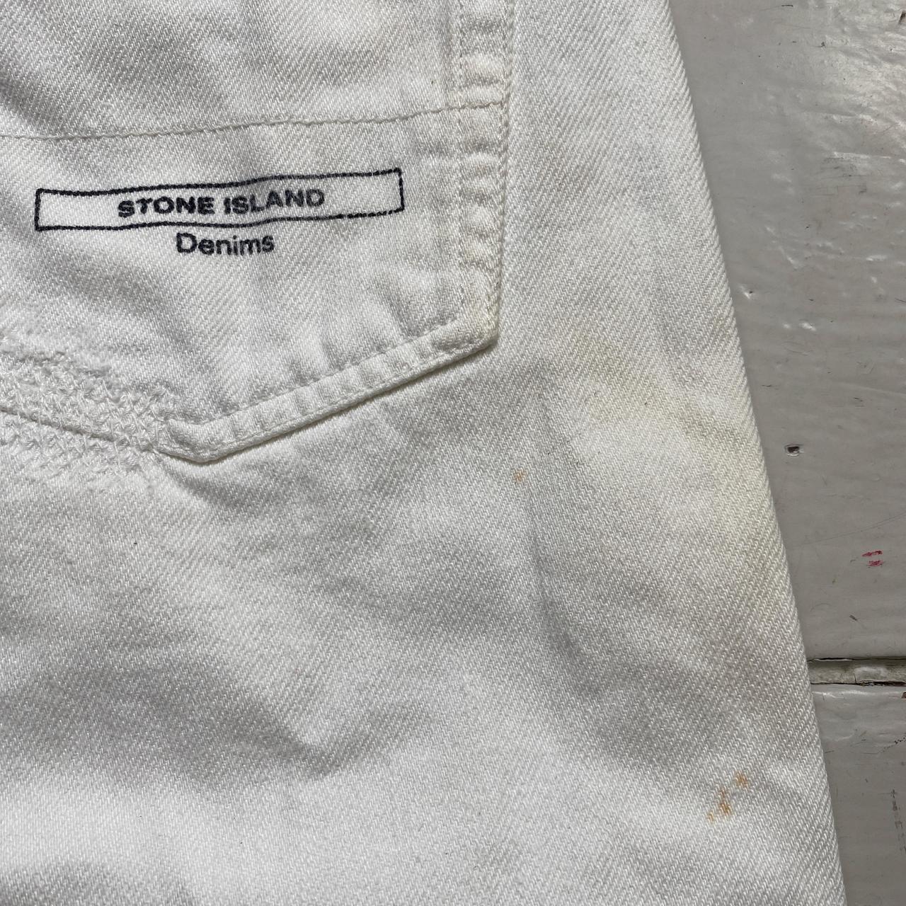 Stone Island Denims Vintage White Jean Short Jorts