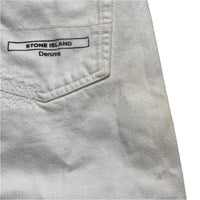 Stone Island Denims Vintage White Jean Short Jorts (30W)
