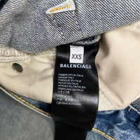 Balenciaga Unisex Blue Flared Baggy Jeans (2XS)