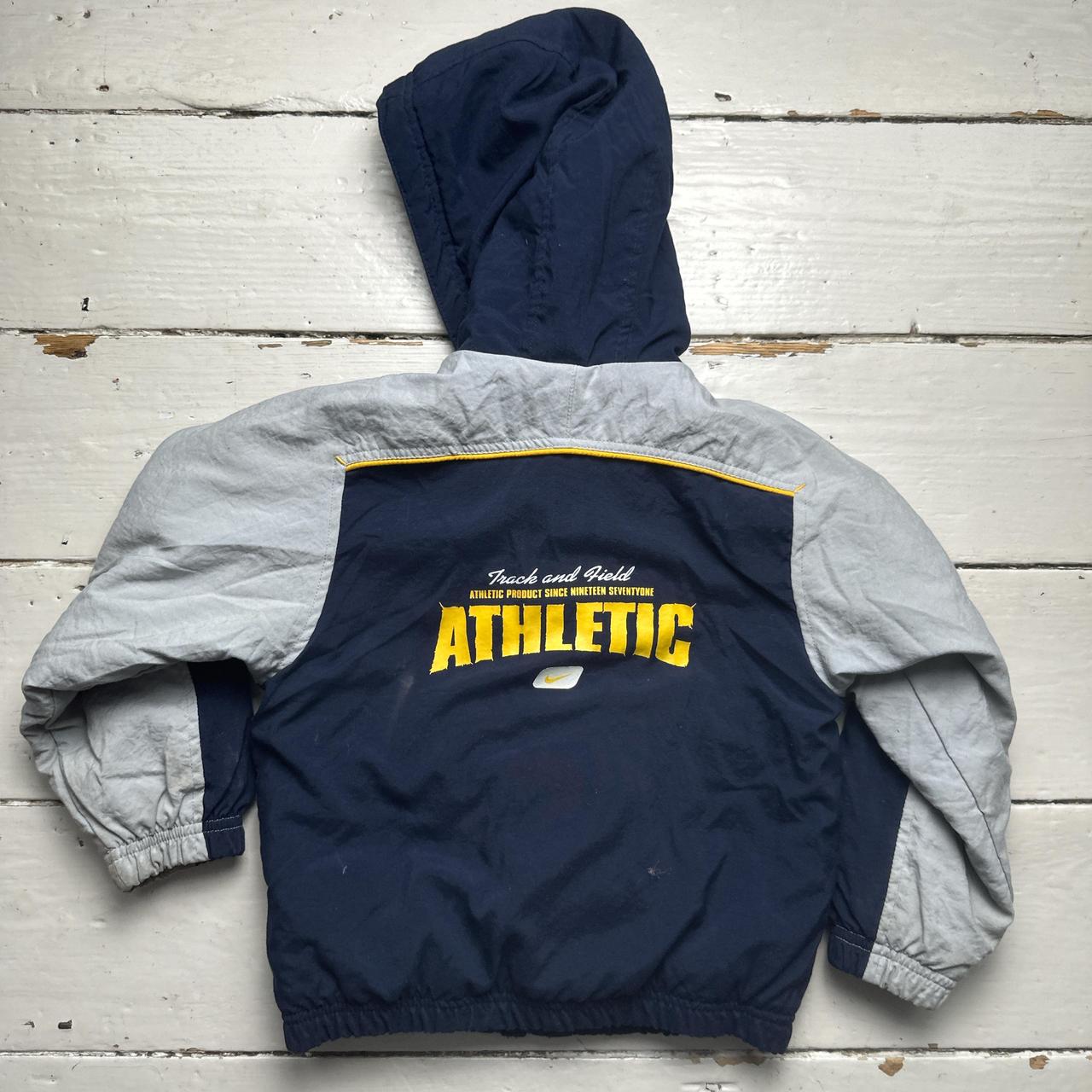 Nike Athletic Vintage Navy Grey and Yellow Kids Jacket