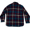 Woolrich Plaid Red and Blue Flannel Wool Thick Shirt (L)