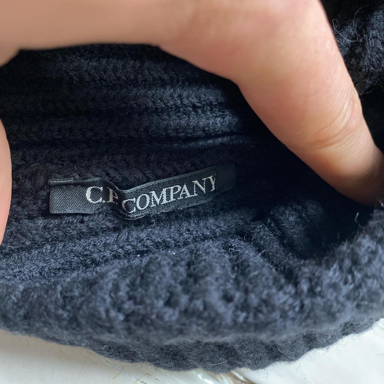 CP Company Black Goggle Beanie Hat