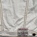 True Religion Cream and Golden Brown Stitch Denim Jacket (S)
