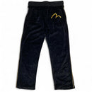 Evisu Black and Gold Velour Tracksuit Bottoms