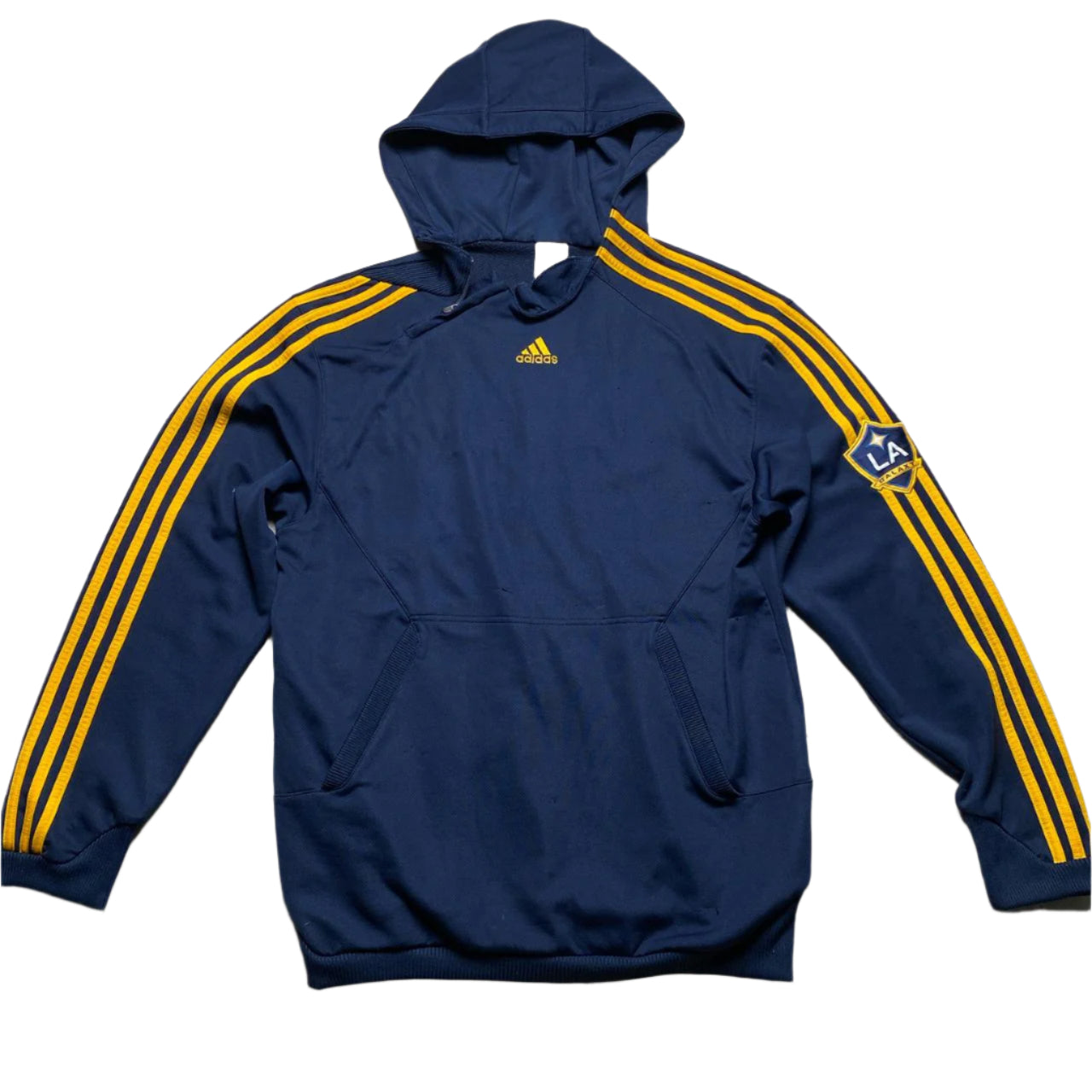 Adidas LA Galaxy David Beckham 23 Navy and Yellow Hoodie (M)