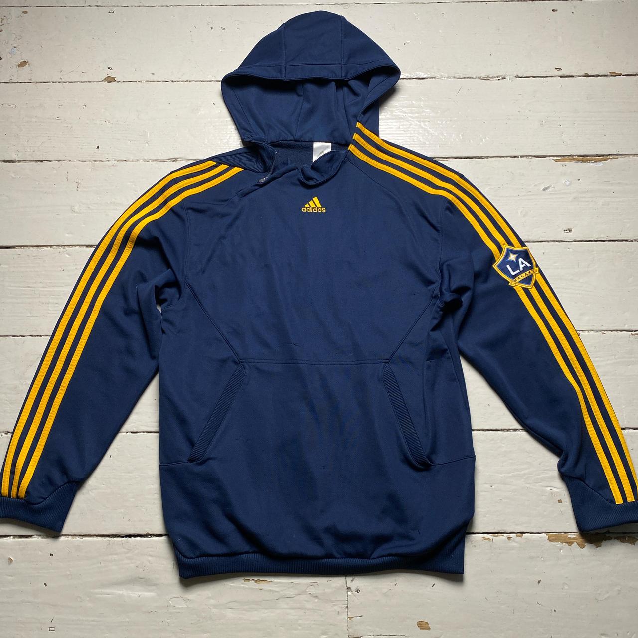 Adidas LA Galaxy David Beckham 23 Navy and Yellow Hoodie