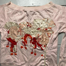 Maharishi Pink Japanese Embroidery Womens Jumper (UK 8)