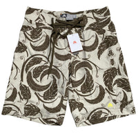 Nike ACG Vintage Y2K Cream and Brown Floral Print Shorts (S)