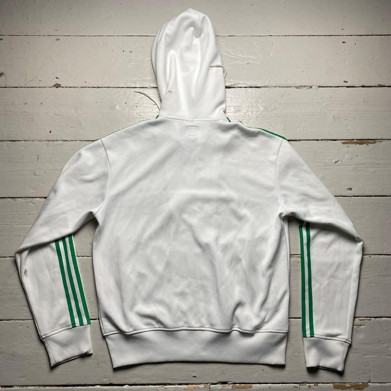 Adidas Originals White and Green Tracksuit Hoodie Jacket