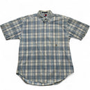 Tommy Hilfiger Blue and White Plaid Short Sleeve Shirt (XL)