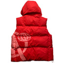 Minus Two Red and Pink Puffer Gilet (XL)