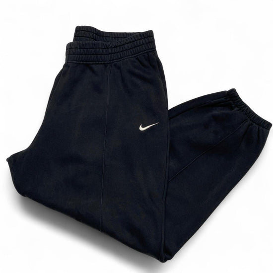 Nike Black and White Swoosh Baggy Joggers (XL)