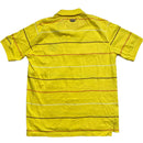 Akademiks Yellow Striped Brown and Orange Polo Shirt (M)