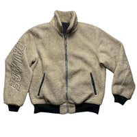 Palace Black and Cream Sherpa Reversible Bomber Jacket (L)