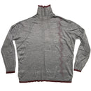 Wolsey Vintage 90’s Grey and Burgundy Turtle Neck Jumper (L)