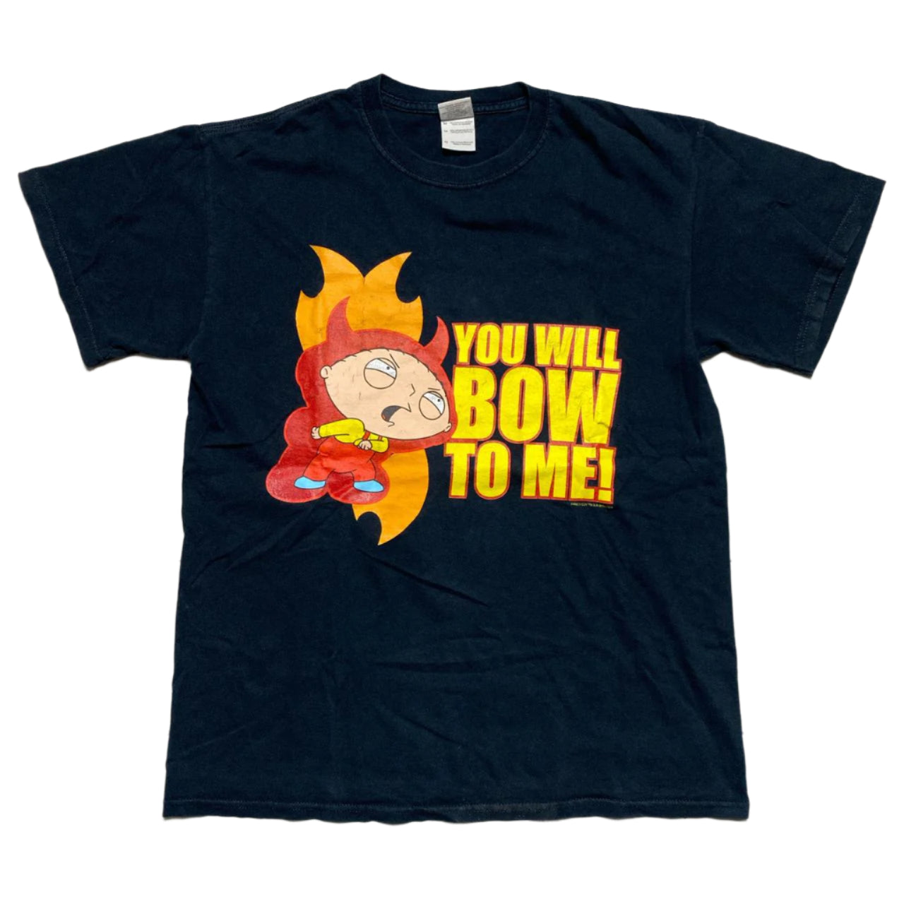 Family Guy Stewie You Will Bow To Me 2009 Times Shirt Black (M)
