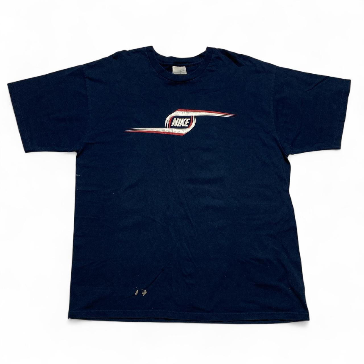 Nike Vintage 90’s Y2K Navy White and Red T Shirt (XL)