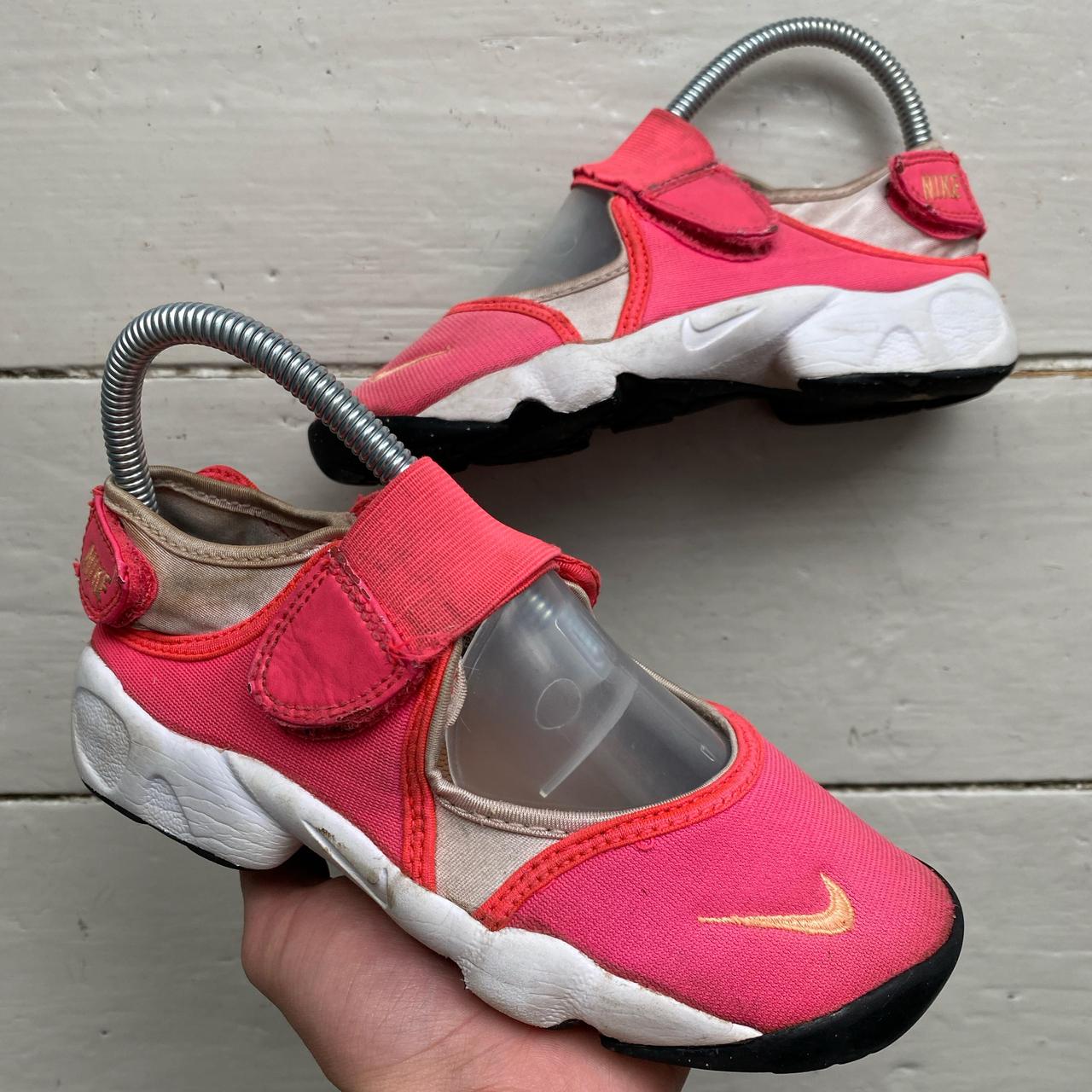 Nike Air Rift Non Tabi Split Toe Junior Pink and White