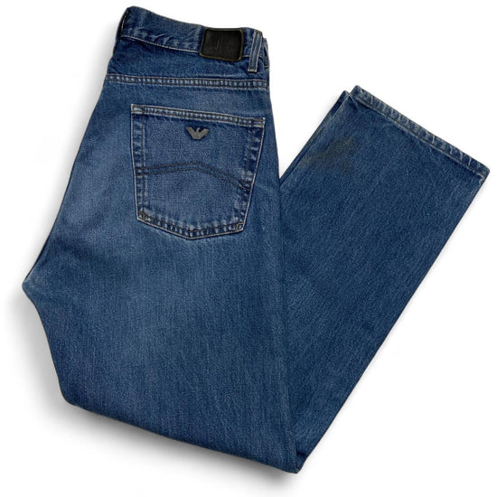 Armani Indigo 001 Light Blue Baggy Jeans