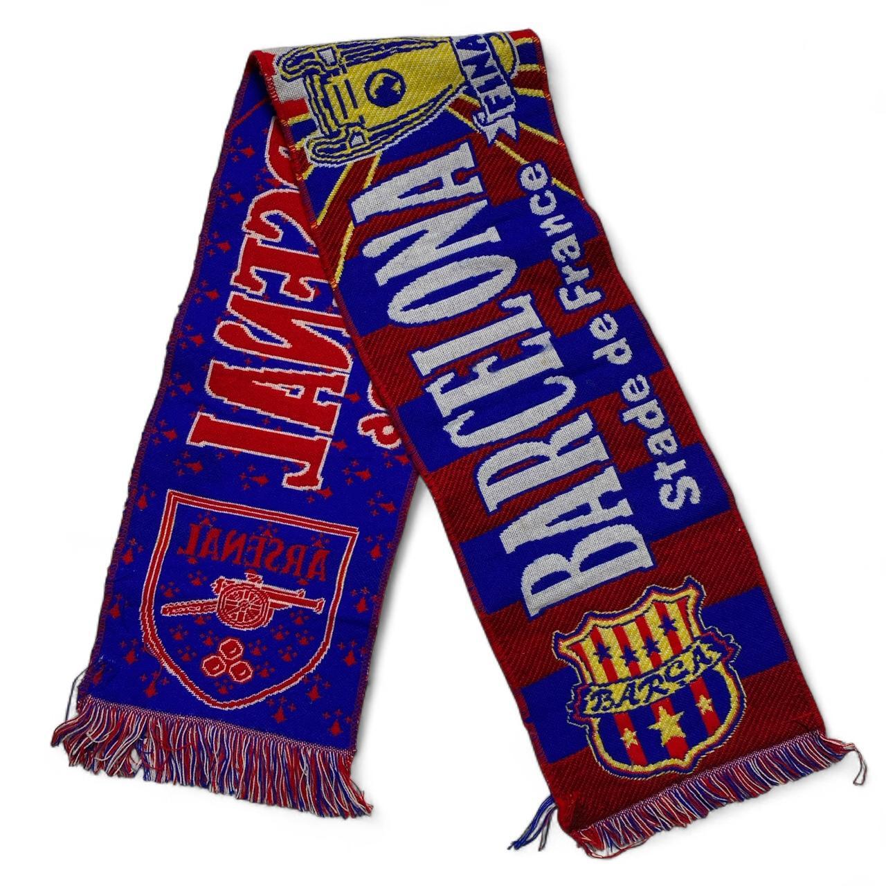 Barcelona vs Arsenal Vintage 2006 Scarf Red and Blue