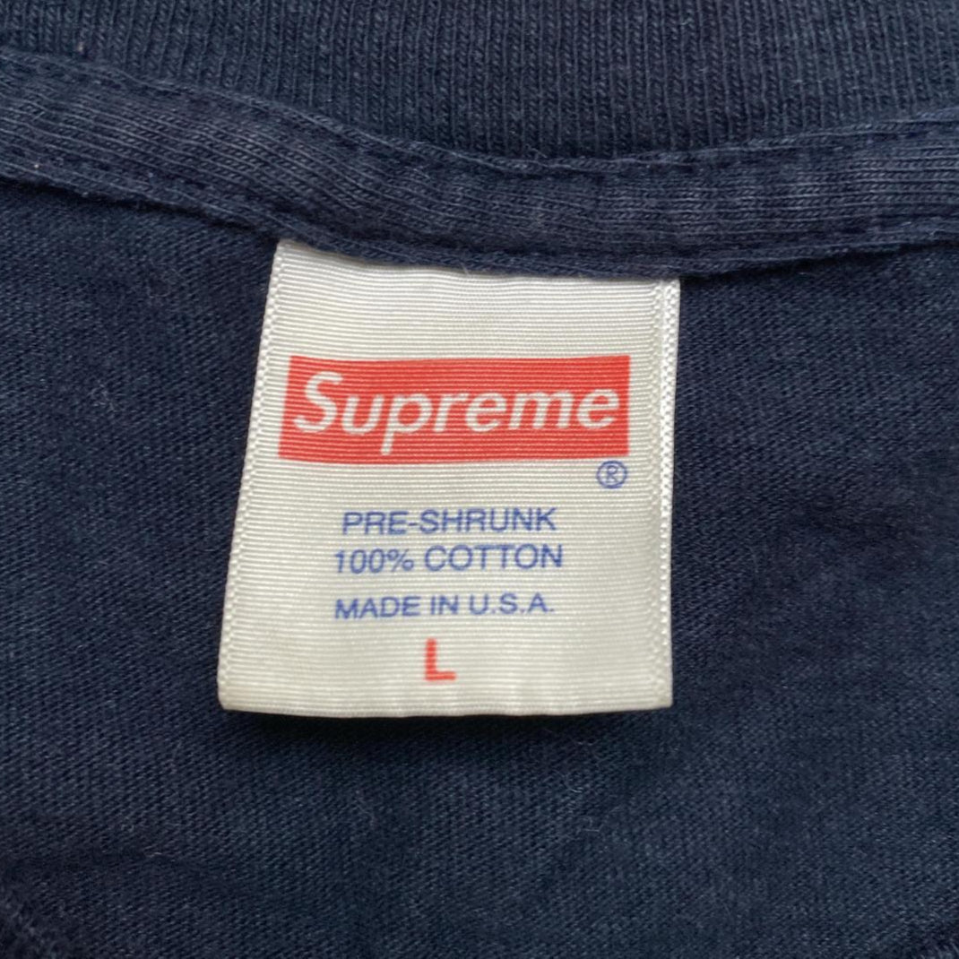 Supreme Nun Navy and White Long Sleeve T Shirt (L)