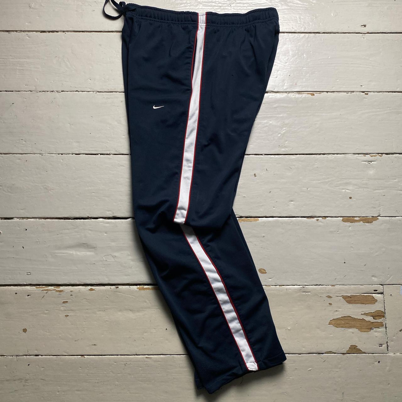 Nike Vintage y2k Small Swoosh Navy Red and White Trackpant Bottoms