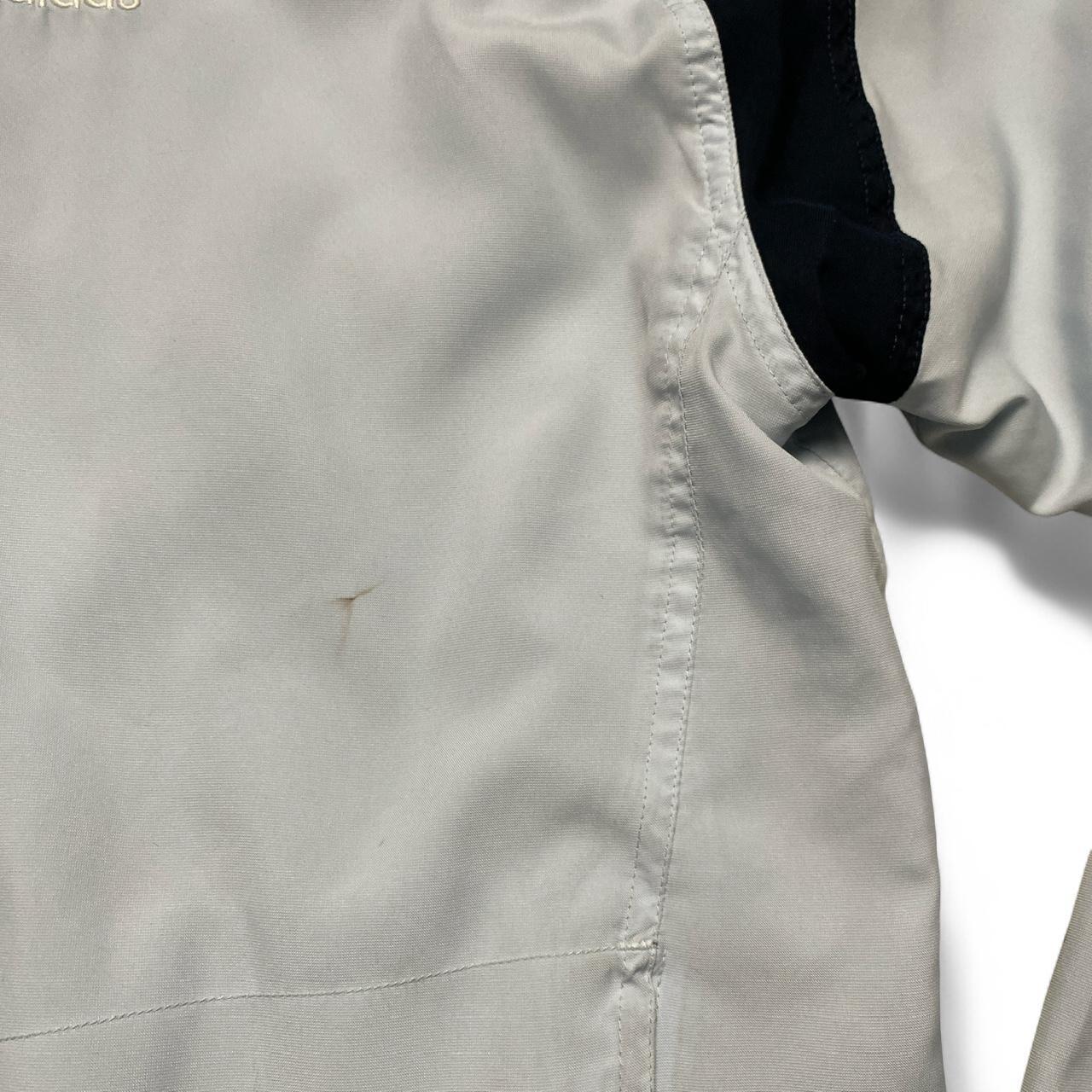 Adidas y2k Vintage Baby Blue Navy and White Nylon Shell Tracksuit Jacket (L)