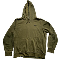 Nike Olive Green and Black Swoosh Hoodie (L)