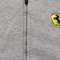 Ferrari Grey and Black Embroidered Zip Jumper Jacket (XL)