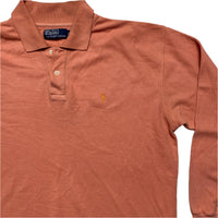 Ralph Lauren Polo Orange Long Sleeve Polo Shirt (XL)