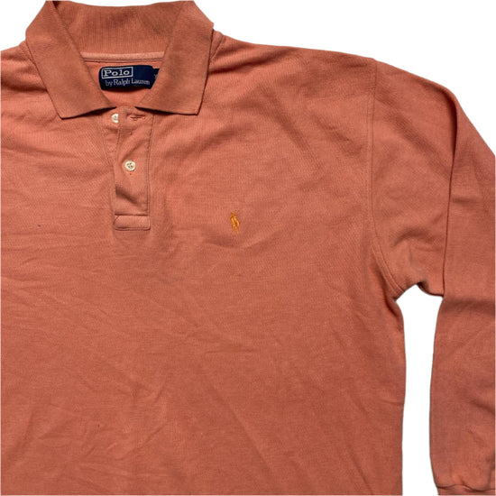 Ralph Lauren Polo Orange Long Sleeve Polo Shirt (XL)
