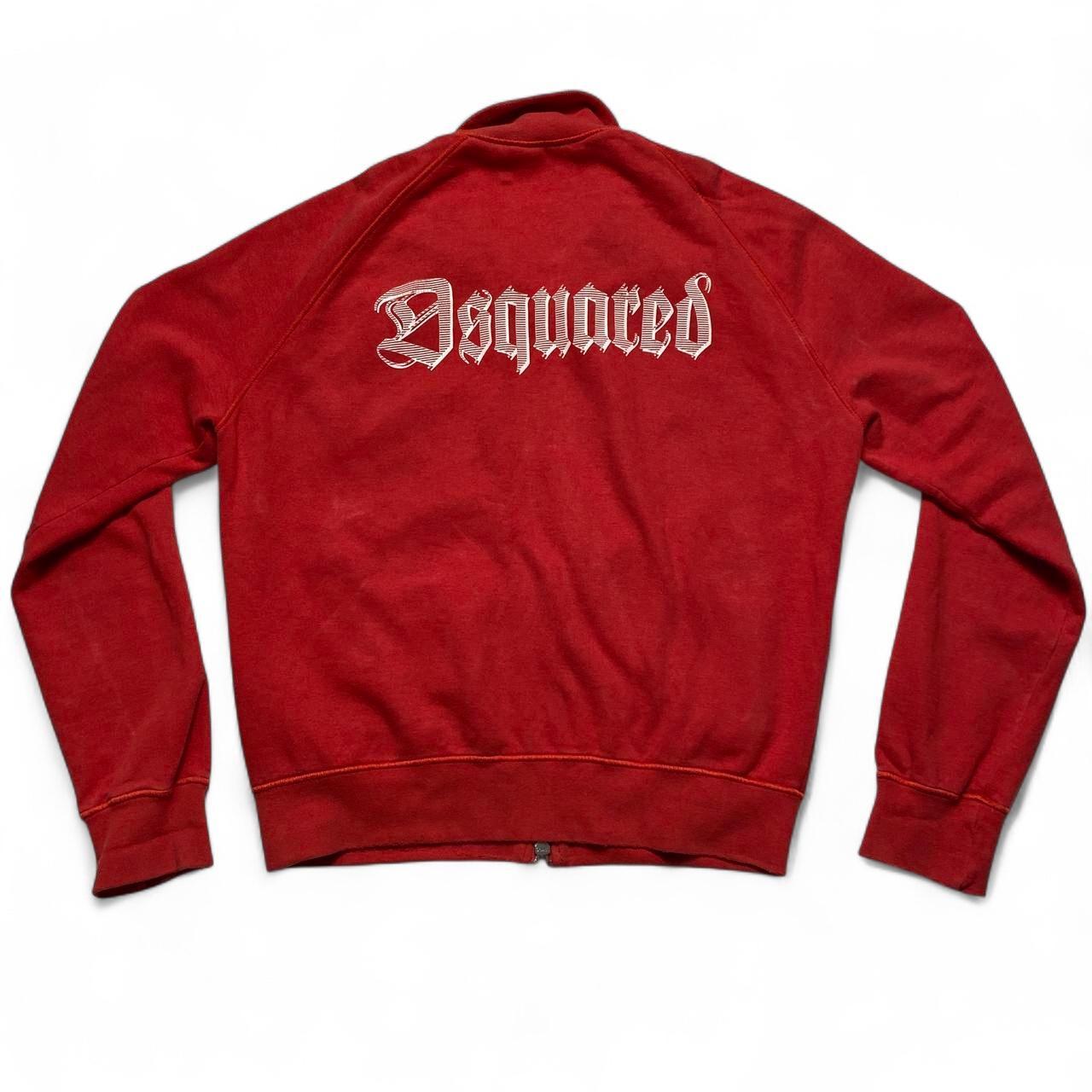 Dsquared Red and White Zip Up Jumper (2XL)