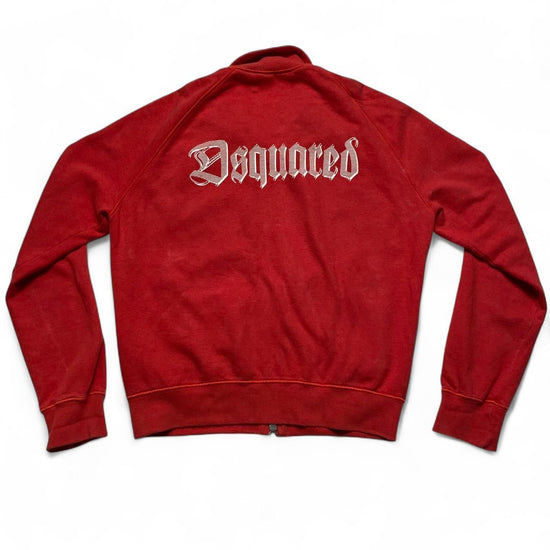 Dsquared Red and White Zip Up Jumper (2XL)