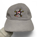 Nike y2k Vintage Grey Fleece Red Swoosh Cap