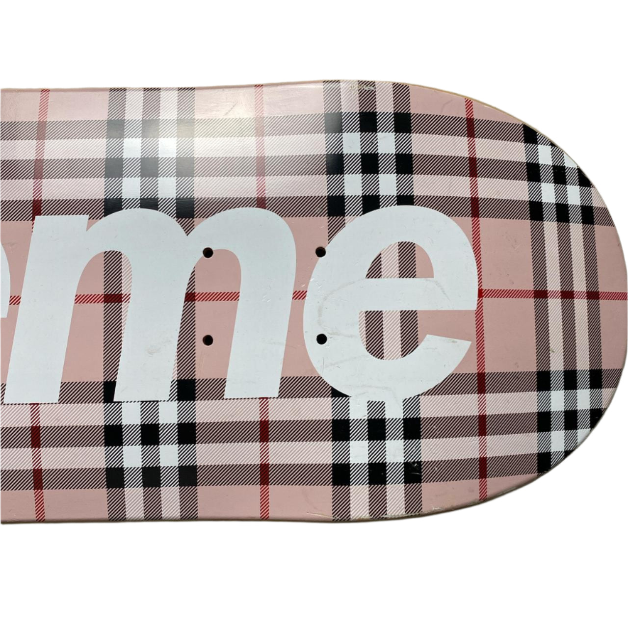 Supreme Burberry Pink Skateboard Deck