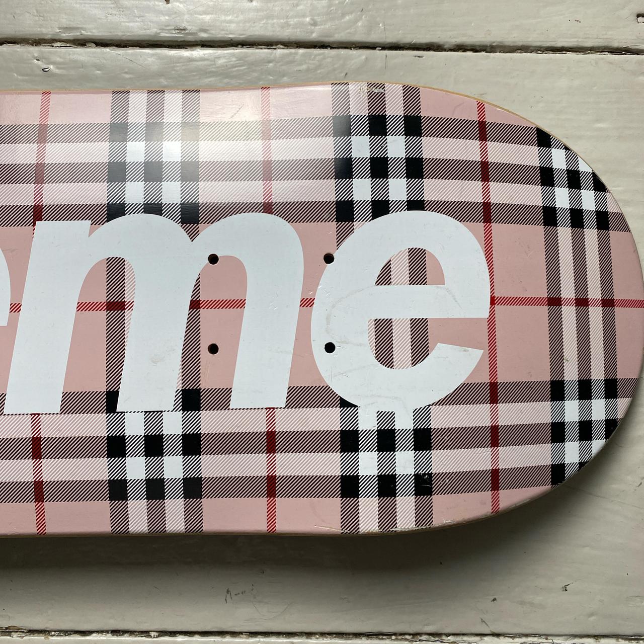 Supreme Burberry Pink Skateboard Deck