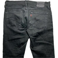 Levis 514 Black Straight Leg Baggy Jeans (33W)