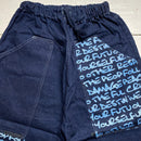 Criminal Damage Graffiti Baggy Vintage y2k Denim Carpenter Style Jorts Jean Shorts