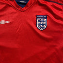 England Umbro Vintage 2004 Red and Navy Reversible Football Jersey (M)