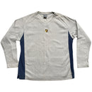 Nike V Neck Vintage Cream White and Grey Jumper (L)