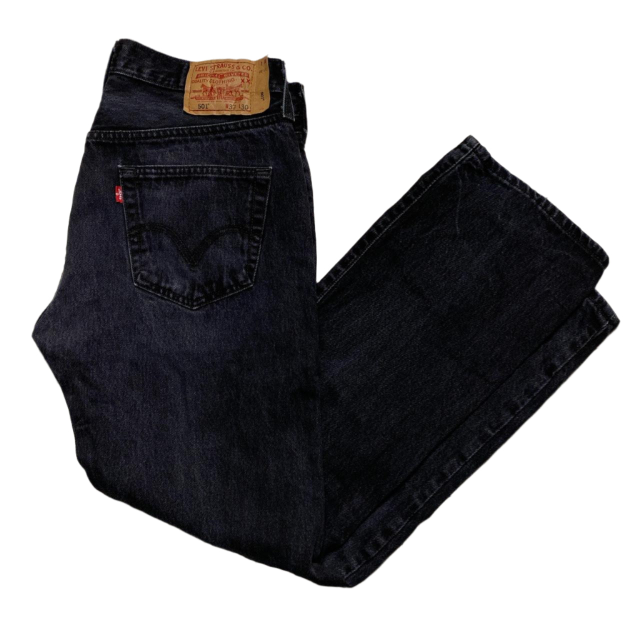 Levis 501 Dark Charcoal Baggy Jeans (W 30)
