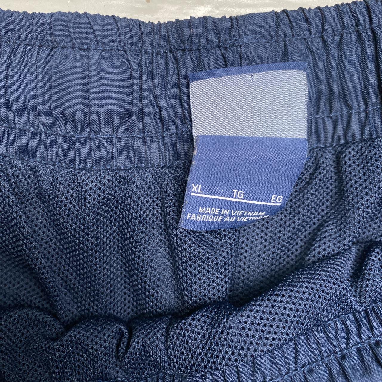 Nike Swoosh Navy and White Shell Trackpant Baggy Bottoms