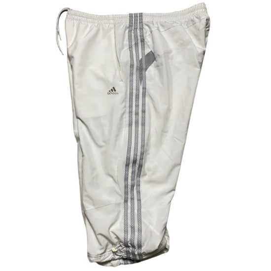 Adidas Climalite Vintage y2k Shell Trackpant Shorts White and Silver (L)